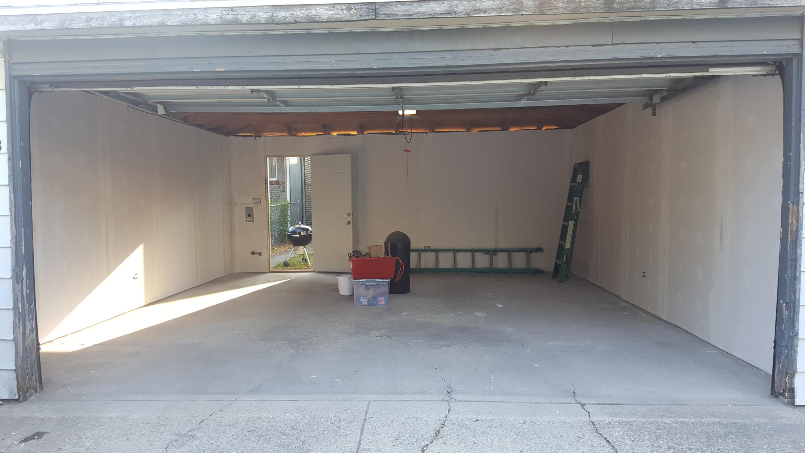 Empty garage before conversion