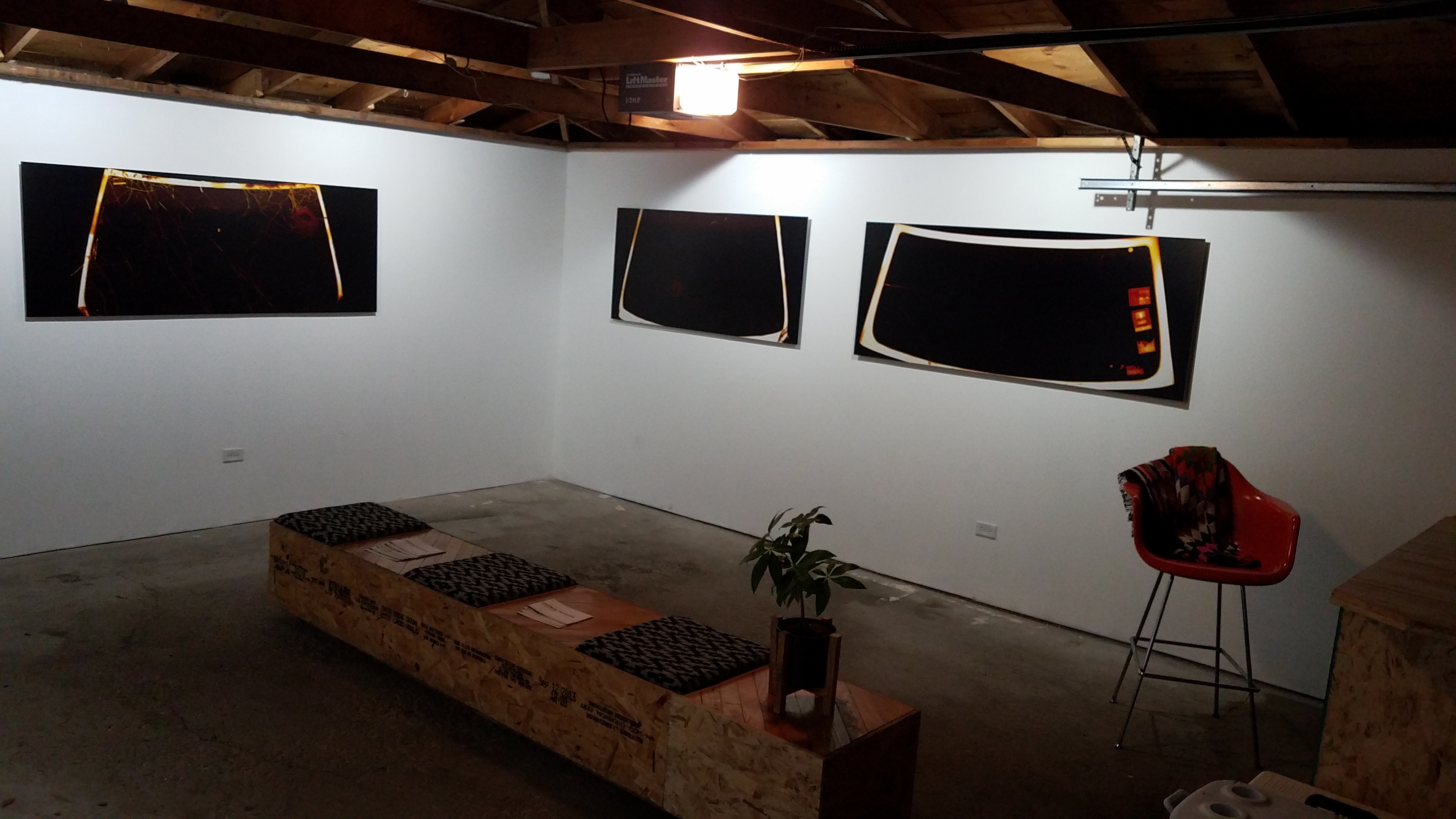 Gallery interior with prints